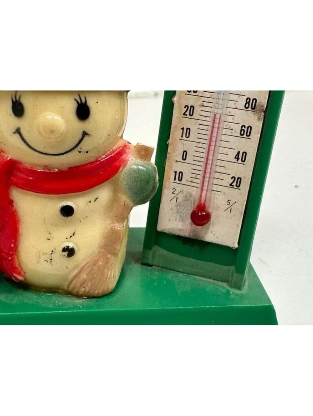 vintage Enesco snowman calendar Thermometer Countdown 1979 Hong Kong